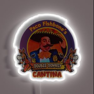 Paco S Double Donkey Cantina RGB Neon Sign