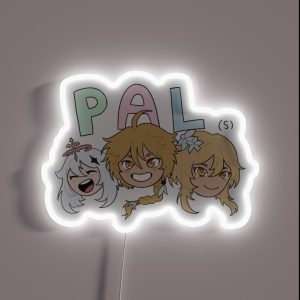 Paimon Aether Lumine Genshin Impact RGB Neon Sign Paimon Aether Lumine Genshin Impact RGB Neon Sign