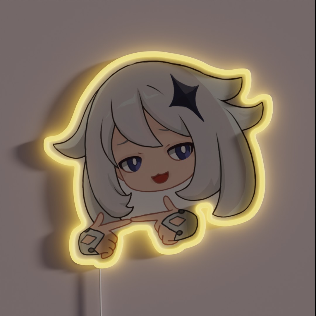 Paimon Heh Genshin Impact RGB Neon Sign Paimon Heh Genshin Impact RGB Neon Sign