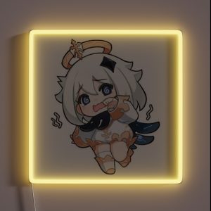 Paimon Scandalized Disgusted Scared Genshin RGB Neon Sign