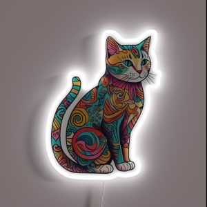 Paint Art Kitten RGB Neon Sign