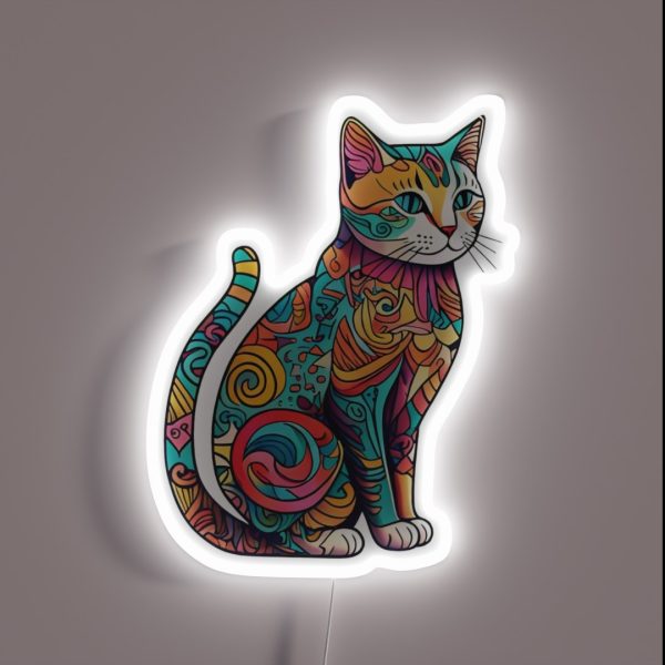 Paint Art Kitten RGB Neon Sign