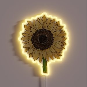 Painted Sunflower RGB Neon Sign