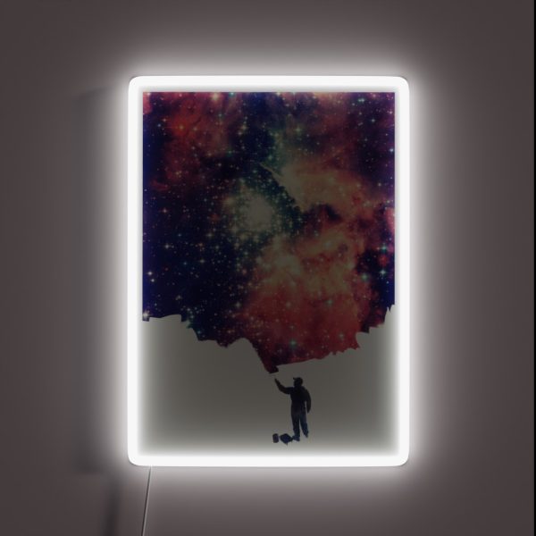 Painting The Universe Colorful Negative Space RGB Neon Sign
