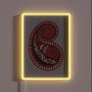 Paisley Design Pattern RGB Neon Sign Paisley Design Pattern RGB Neon Sign