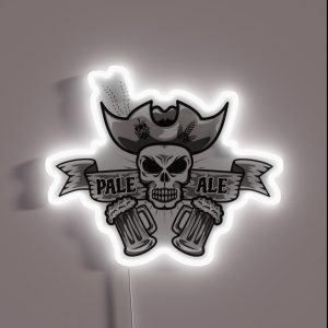 Pale Ale Pirate White RGB Neon Sign Pale Ale Pirate White RGB Neon Sign