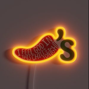 Pam The Office I Feel God In This Chilis RGB Neon Sign Pam The Office I Feel God In This Chilis RGB Neon Sign