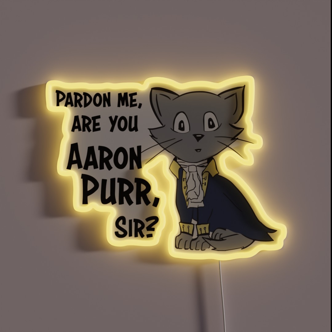Pardon Me Are You Aaron Purr Sir RGB Neon Sign Pardon Me Are You Aaron Purr Sir RGB Neon Sign