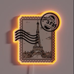 Paris Stamp RGB Neon Sign
