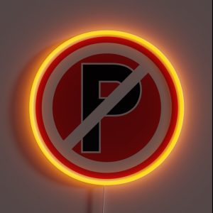 Parking Prohibition Symbol Sign RGB Neon Sign