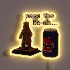 Pass The Be Ah The Lager Be Ah RGB Neon Sign