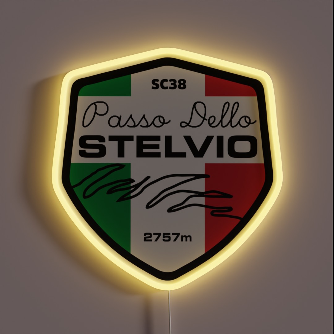 Passo Dello Stelvio RGB Neon Sign Passo Dello Stelvio RGB Neon Sign