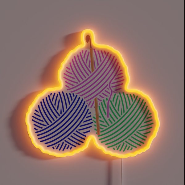 Pastel Crochet Wool RGB Neon Sign