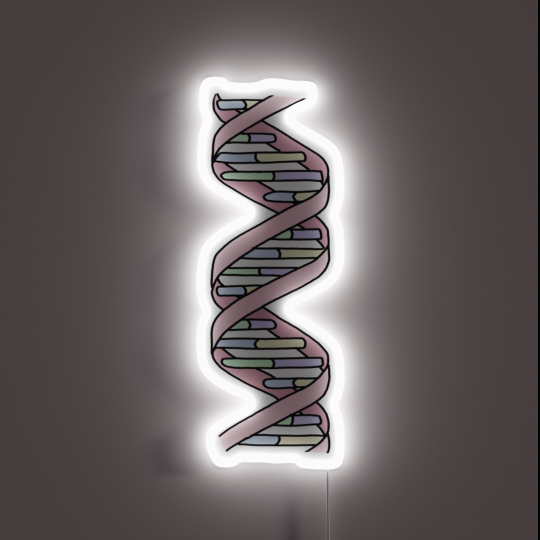 Pastel Dna Strand RGB Neon Sign Pastel Dna Strand RGB Neon Sign