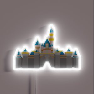 Pastel Geometric Castle RGB Neon Sign