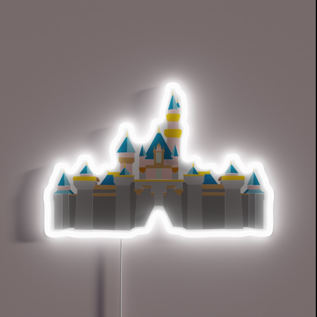 Pastel Geometric Castle RGB Neon Sign Pastel Geometric Castle RGB Neon Sign