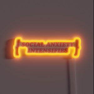 Pastel Goth Social Anxiety Intensifies Kawaii RGB Neon Sign
