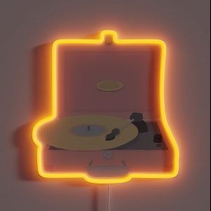 Pastel Record Player RGB Neon Sign