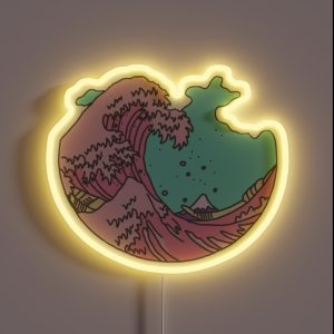 Pastel Wave Art RGB Neon Sign