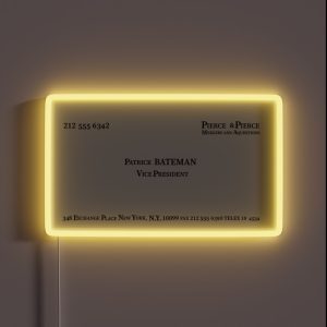 Patrick Bateman American Psycho Business Card RGB Neon Sign