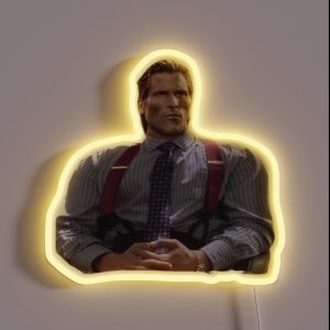 Patrick Bateman Gigachad RGB Neon Sign