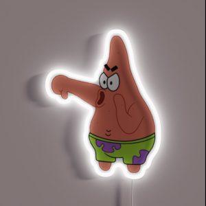 Patrick Spongebob Meme RGB Neon Sign