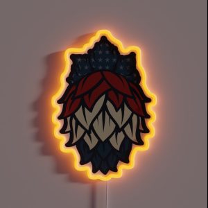 Patriotic Hops Craft Beer Yo RGB Neon Sign