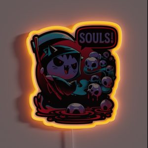 Paws Of Death Evil Cat Reaper RGB Neon Sign Paws Of Death Evil Cat Reaper RGB Neon Sign