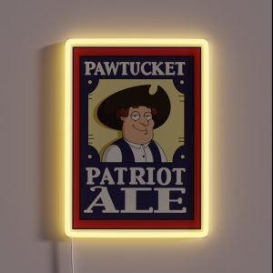 Pawtucket Patriot Ale Logo Design RGB Neon Sign