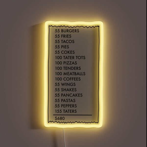 Pay It Forward Receipt I Think You Should RGB Neon Sign