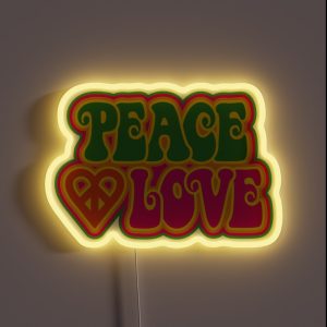 Peace And Love RGB Neon Sign Peace And Love RGB Neon Sign