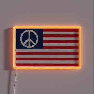 Peace Flag RGB Neon Sign