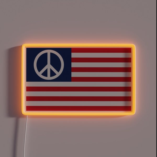 Peace Flag RGB Neon Sign