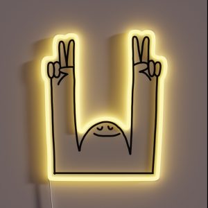 Peace Out Dude RGB Neon Sign