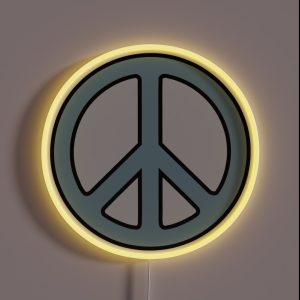 Peace Sign RGB Neon Sign