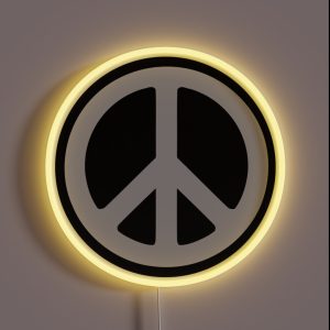 Peace Sign RGB Neon Sign