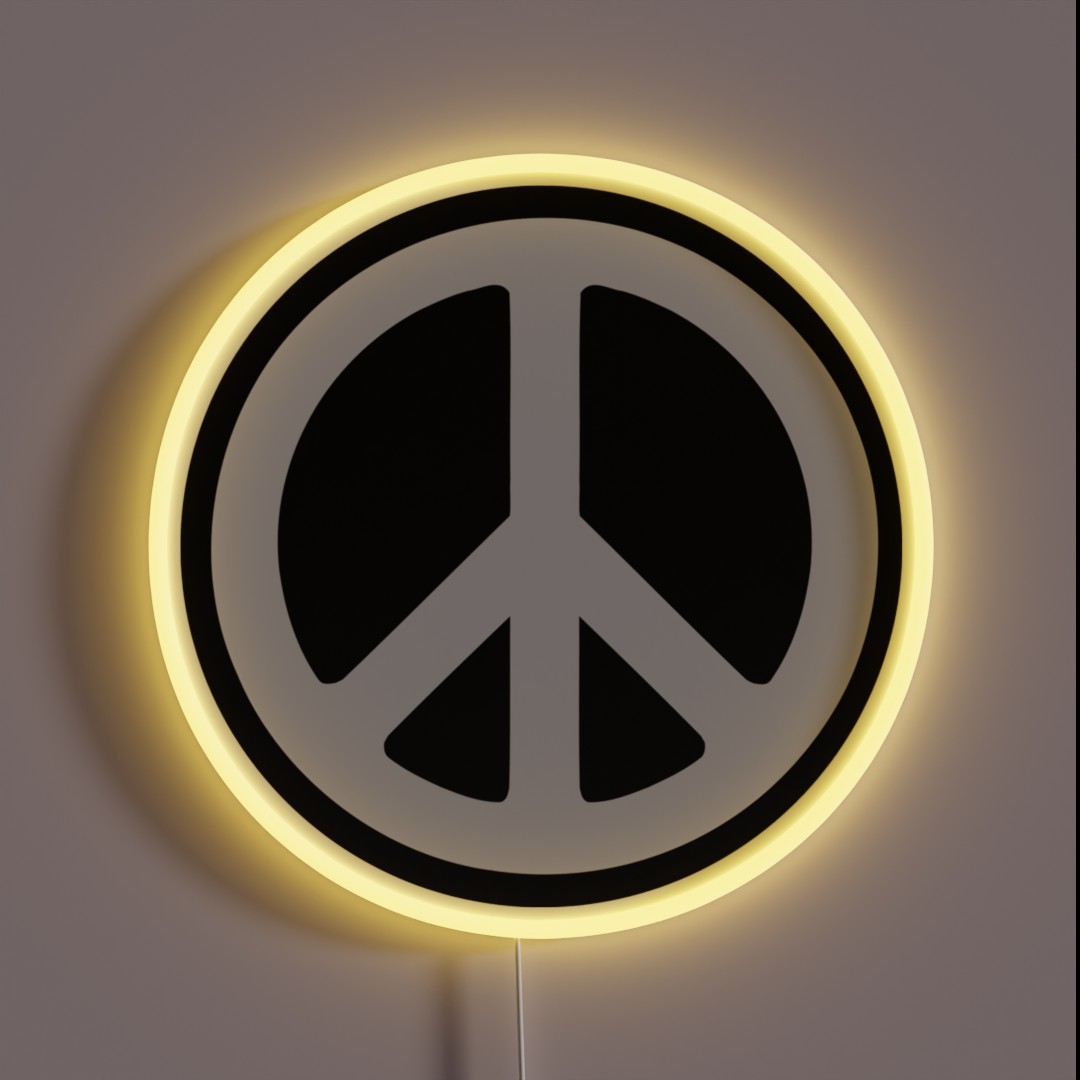 Peace Sign RGB Neon Sign Peace Sign RGB Neon Sign