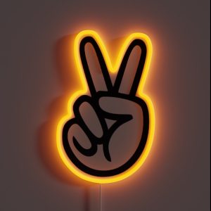Peace Sign RGB Neon Sign