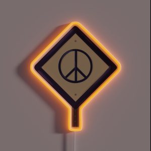 Peace Sign RGB Neon Sign