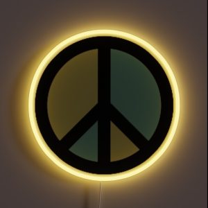 Peace Sign RGB Neon Sign