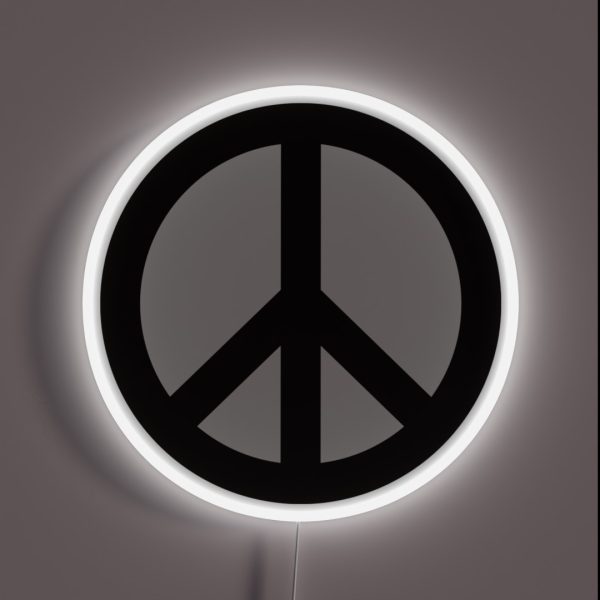 Peace Sign Symbol RGB Neon Sign