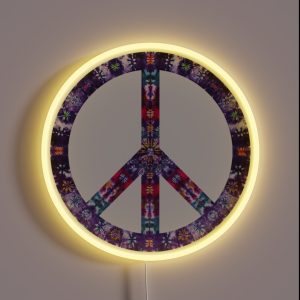 Peace Sign Tie Dye RGB Neon Sign Peace Sign Tie Dye RGB Neon Sign