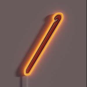 Peach Crochet Hook RGB Neon Sign