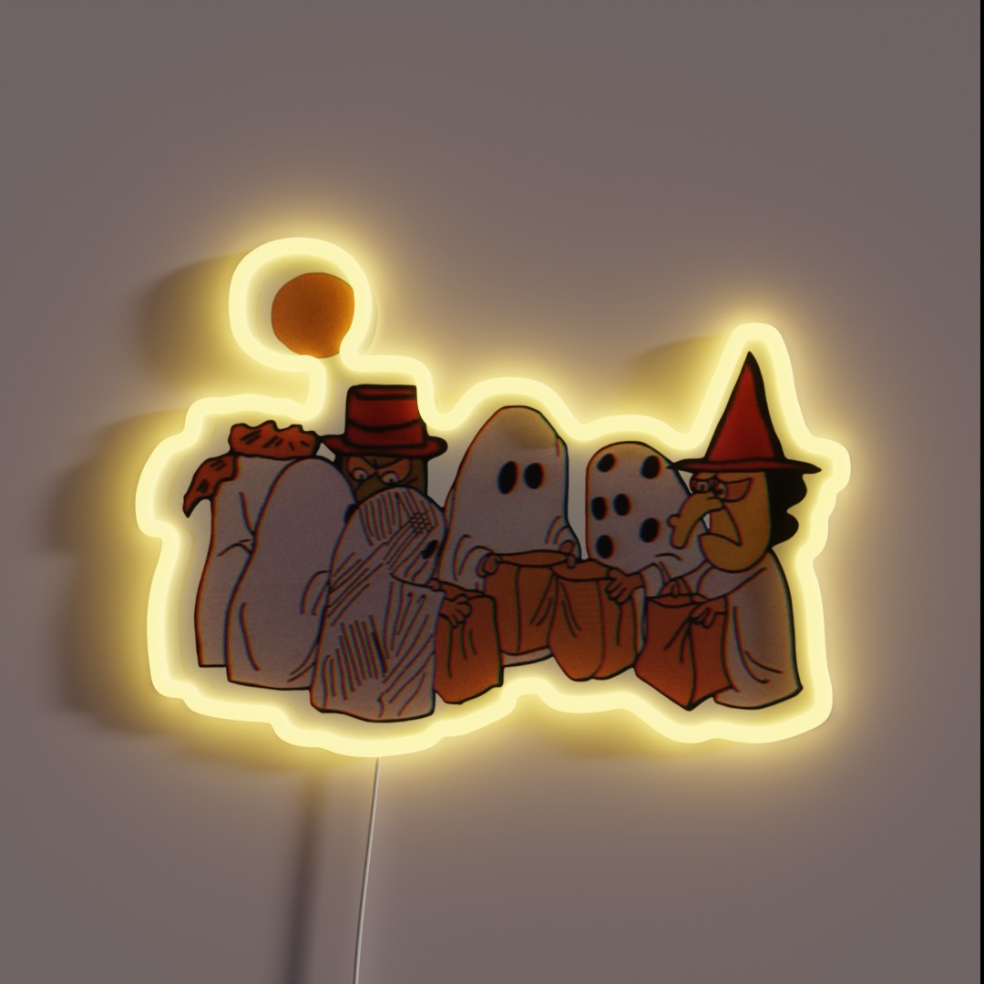 Peanuts Halloween RGB Neon Sign Peanuts Halloween RGB Neon Sign