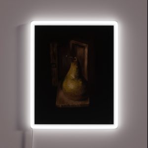 Pear Wood Box Painting Renaissance Style RGB Neon Sign Pear Wood Box Painting Renaissance Style RGB Neon Sign