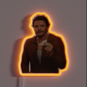 Pedro Pascal Eats A Sandwich RGB Neon Sign