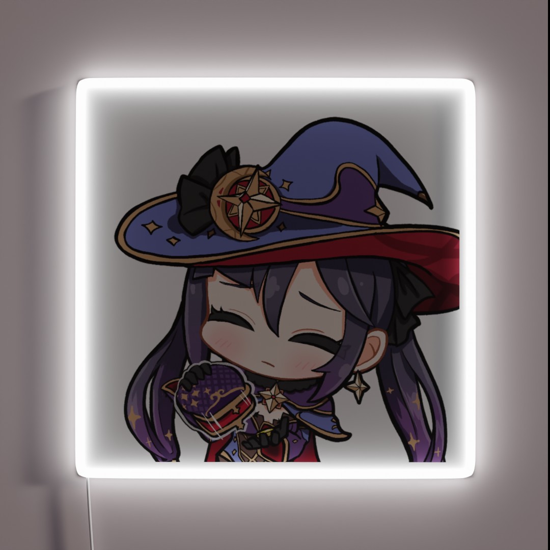 Peeking Mona No Mora Again Genshin Impact RGB Neon Sign Peeking Mona No Mora Again Genshin Impact RGB Neon Sign