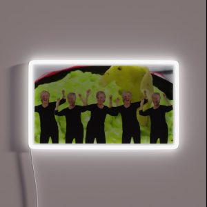 Peel The Avocado Song Collage RGB Neon Sign