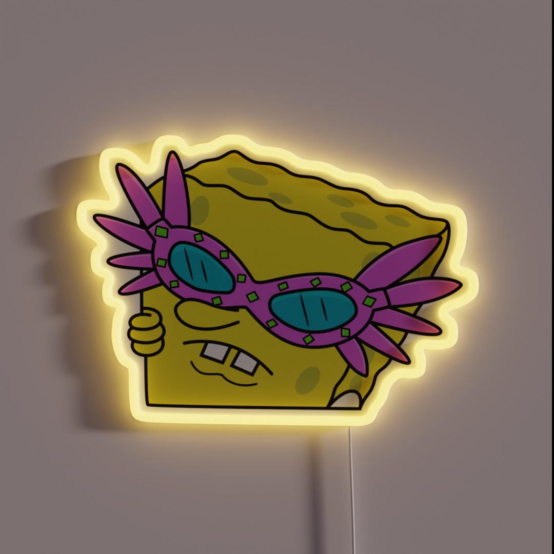 Peeping Spongebob HD RGB Neon Sign Peeping Spongebob HD RGB Neon Sign