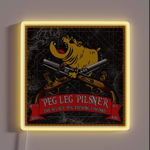 Peg Leg Pilsner Beer Label RGB Neon Sign Peg Leg Pilsner Beer Label RGB Neon Sign